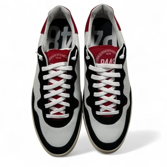 Project‎ Sustainability P448 Leather Sneakers Bali Italy EU 48 US 13.5 White